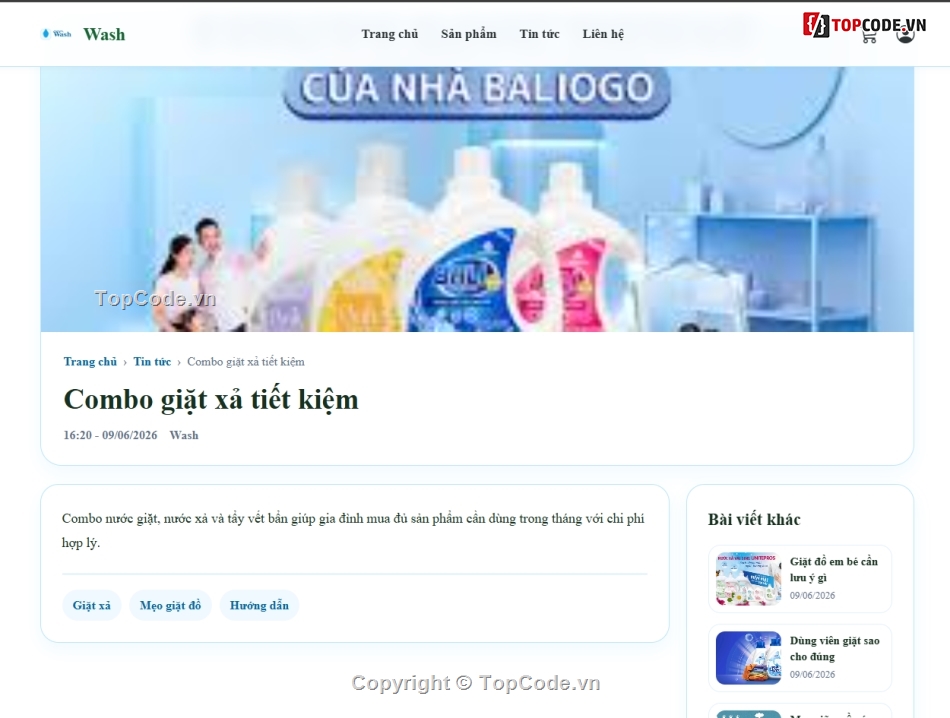 web bán nước,nước giặt,nước